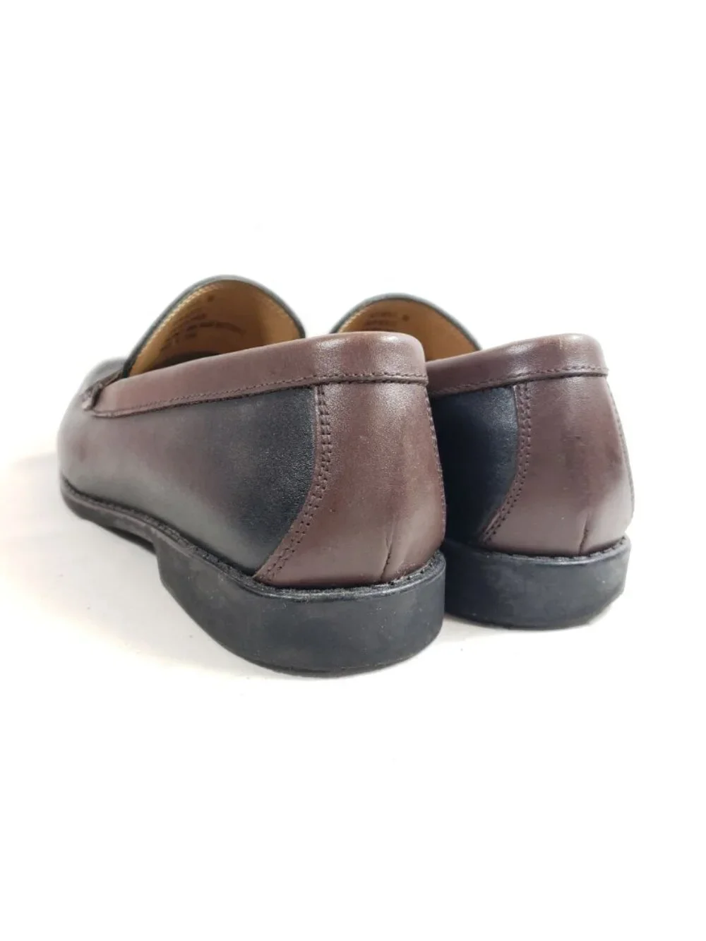 Giorgio Brutini Mens Size 9 Black & Brown Leather Penny Loafers